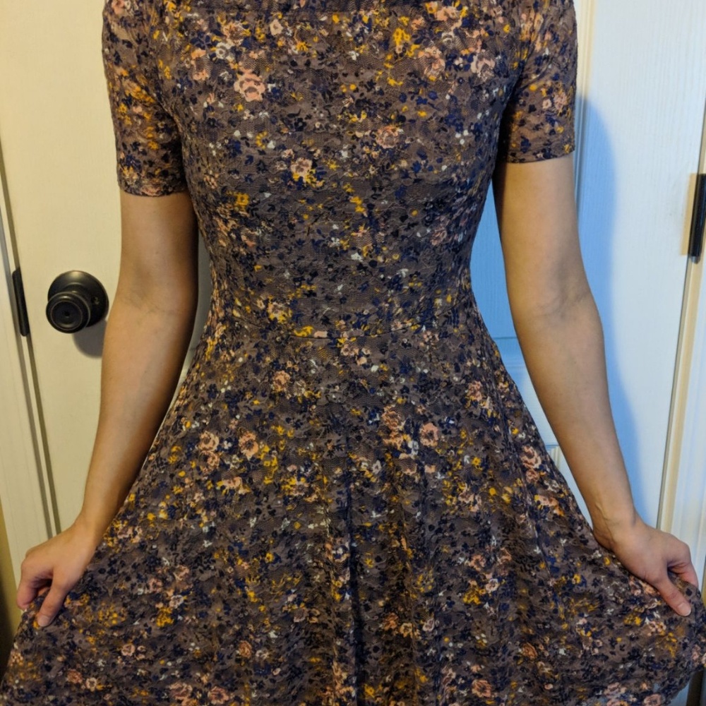 Textured Floral Dress